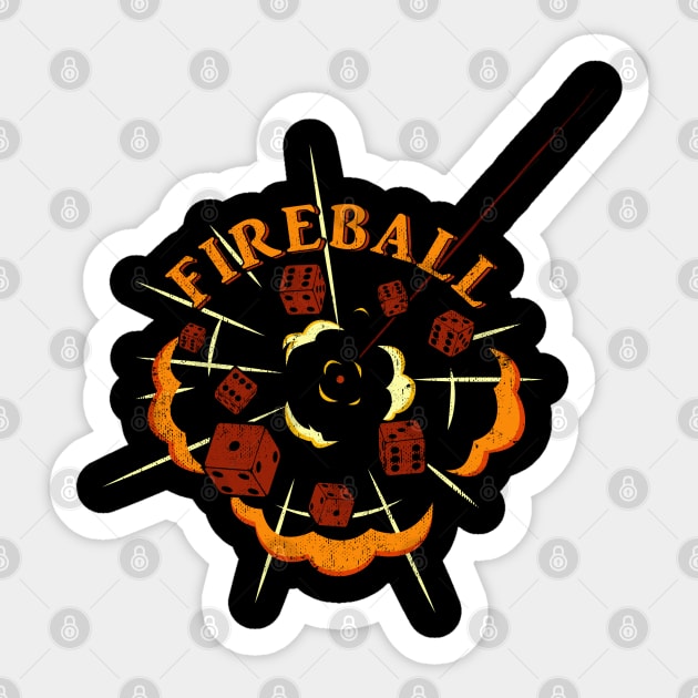 I Cast Fireball Sticker by AceOfTrades